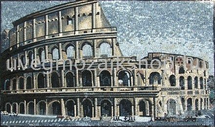 " Roma" Márványmozaik  mozaik kép 01