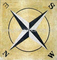 Márvány mozaik iránytű 009